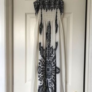 White and black sun dress